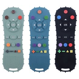 Teethers Toys 1Pcs Baby Teether TV Remote Control Shape Silicone for Rodent Gum Pain Teething Toy Kids Sensory Educational 230901