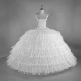 High Quality White 6 Hoops Petticoat Crinoline Slip Underskirt For Wedding Dress Bridal Prom Quinceanera Gowns Diameter130cm327V