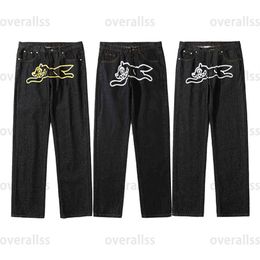 2023 Дизайнерские мужские джинсы Ropa с принтом собаки, уличная одежда, мужские мешковатые джинсы в стиле хип-хоп, одежда Y2K, прямые свободные готические джинсовые брюки279G