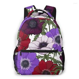 Backpack WHEREISART Tulip Flower Pattern Women's Casual Children Daily Women Teenagers Mochila Vintage Zipper Drop