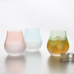 Wine Glasses 2023 Design Pear Shaper Glass Water Coffee Milk Juice Soda Cup Ins Frost Surface
