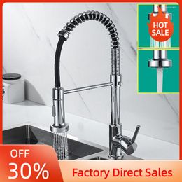Kitchen Faucets Cold And Mixed Water Faucet Multifunctional Spring Pull 360 Degree Rotation Vegetable Basin Sink