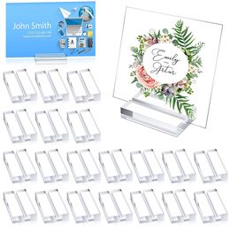 Other Event Party Supplies 25Pcs Acrylic Stands Place Card Holders Table Number Stand Desktop Display Transparent Wedding Festive Sign 230901