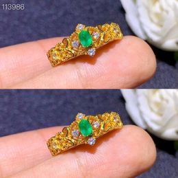 Cluster Rings Sale Emerald Ring For Daily Wear 3mm 4mm Natural Silver Vintage 925 Jewellery