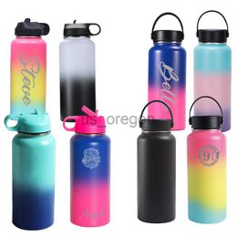 Thermoses Customised Name Stainless Steel Thermos Cup Outdoor Sports Water Bottle Wedding Party Gift Birthday Gift x0904