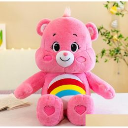 48Cm New Kawaii Rainbow Bear Plush Toy Fluffy Stuffed Doll Festival Gift Slee Toys 6 Colours Drop Delivery Dhiat