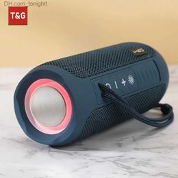 Portable Speakers Bluetooth Speaker TG227 Wireless Speakers LED Colour Lights Subwoofer Outdoor Waterproof Loudspeaker Support AUX TF BT USB Q230904