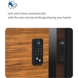 Door Locks Smart TTLock Bluetooth Keyless Entry Door Lock Electronic Keypad Deadbolt Locker Password Fingerprint Storage IC Card Locks HKD230903