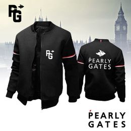 Men's Jackets Pearly Gates Men's Luxury Baseball Uniforms Jacket Bomber Jackets Golf Brand Hip Hop Sport Business Zipper Coats Male Streetwear 230901