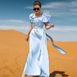 Ethnic Clothing Ramadan Eid Moroccan Kaftan Abaya Dubai 2023 Turkey Islam Arabe Hijab Muslim Long Evening Dress For Women Caftan