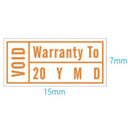 15x7mm Warranty To Year Month Day by Writing Repair Guanantee Expire Date Sticker Brittle Paper Void Label Tamper Evident Security Seal