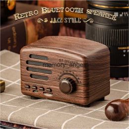 Portable Speakers BT01 Retro Bluetooth5.0 Speaker Wooden Old Fashioned Classic Style Strong Bass Enhancement Loud Volume Sound Box With FM Radio HKD230904