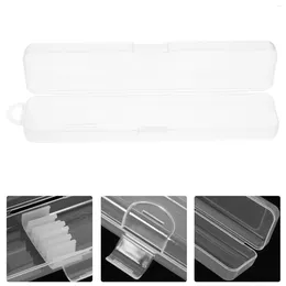 Kitchen Storage 4 Pcs Travel Straw Case Drinking Containers Lids Multi-functional Carrying Small Plastic