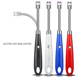 Kitchen Cooking Lit Candles Windproof Arc Lighter Cigarette Cigar Plasma Lighter Coil Lighter with LED Power Display NZ8R