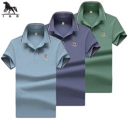 Men's Polos polo shirt men Summer shortsleeved Solid Colour cotton Top high quality Mens Business casual 831 230901