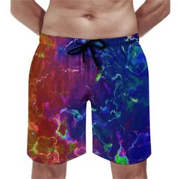 Men's Shorts Summer Board Bright Splash Print Running Abstract Ink Custom Short Pants Casual Quick Dry Swim Trunks Plus Size