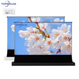 Wholesale 133 inch Black Crystal 3D ALR electric Floor Rising Screen Obsidian 8K Long Throw ALR Projection screen