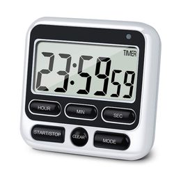 Kitchen Timers Digital Screen Timer Large Display Square Cooking Count Up Countdown Alarm Remind Sleep Stopwatch Clock 230901