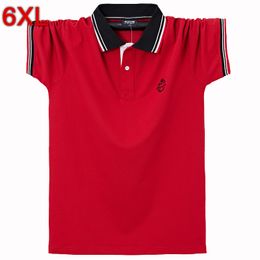 Men's Polos 2023 High Quality Mens Spring Summer Brand Polo Shirt Short Sleeve Solid Colour Casual Male Tops Plus 6XL 230901