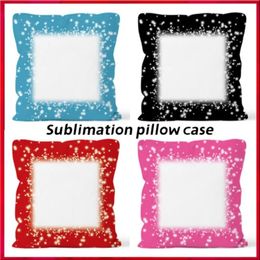 Sublimation pillow case Blending Polyester short plush pillow cover heat transfer throw sofa pillowcases Sep01