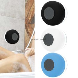 Portable Speakers Mini BT Speaker Waterproof Bathroom Speaker Wireless Shower Speakers Strong Adsorption Music Player For Car Outdoor Pool HKD230904