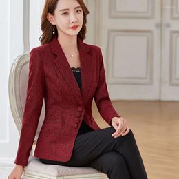 Women's Suits Casual Blazer Women Long Sleeve Outwear Fashion Office Lady Business Work Slim Single Breasted Coats Female Outfits 2023