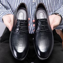 Dress Shoes Derby Shoe Men Business Formal Black PU Low Heel Lace Up Classic Comfortable Non Slip Banquet 230901