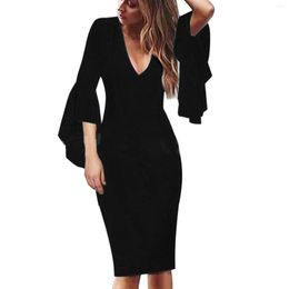 Casual Dresses Sexy Summer Womens Deep V Neck Dress Dinner Party Banquet Women Clothing Women's