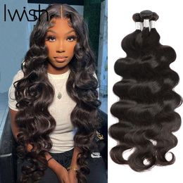 Lace Wigs Body Wave Bundles Human Hair For Women Human Hair Weave Bundles Natural Black 12A I Hair Bundles 1/3/4 Piece Hair 230901