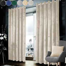 Curtain Crushed Velvet Curtains For Living Room Bedroom Grommet Top Blackout Luxury Window Drapes High Shading Panels Decoration