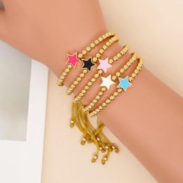 Link Bracelets Friendship Bracelet Fashion Jewelry Adjustable Chain Bangle Handmade Gift For Women Teen Girl Miyuki Star Beaded Charm