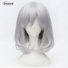 Cosplay Wigs Howl's Moving Castle Sophie Hatter Short Silvery White Bob Heat Resistant Synthetic Hair Cosplay Costume Wig Cap 230901