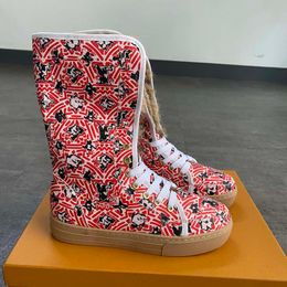 Designer-Stiefel mit Buchstaben, Lammhaar, verdickte Schneestiefel, neue modische Damenstiefel, rutschfeste und warme Baumwollschuhe, 15