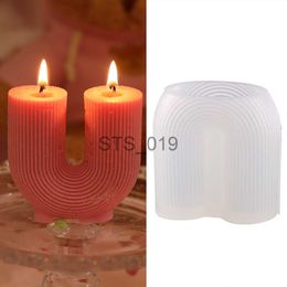 Other Health Beauty Items U Shape Silicone Candle Mould Ribbed Stripe Pillar Arch Taper Curl Scented Candle Wax Molds Geometric Handmade Craft Supplies x0904