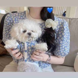 Dog Apparel Fall/Winter Pet Clothes Teddy Cat Bichon Fashion Daisy Floral Warm Buttoned et Designer Dog Clothes Dog Clothes Dog Coat x0904