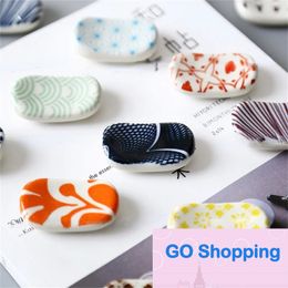 Japanese Chopstick Holder Rectangle Ceramic Chopstick Rest Colourful Pillow Chopsticks Holder Cute Flatware Stand Fashion