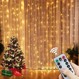 Other Event Party Supplies 6x3M Christmas Lights Curtain Garland Decorations Home Decor Ornaments Navidad Xmas Gift Year 2024 230901