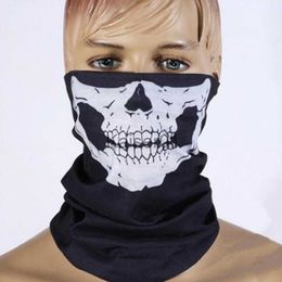 Велосипедные кепки, маски, 3D череп, скелет, бесшовная камуфляжная мотоциклетная маска для лица, полузащитная маска для мужчин и женщин, шарф для кемпинга x0904