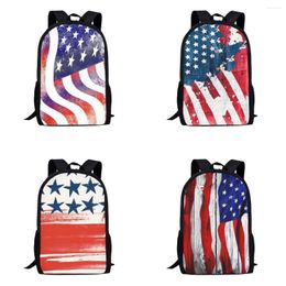 School Bags BELIDOME American Flag 3D Print Children's Bag Practical Leisure Travel Backpack With Lunch Box Computer Mochila