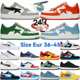 2024 Sk8 Mens Womens Casual Shoes Ape Sta Low ABC Camo Stars White Green Red Black Yellow Sneakers Eur 36-45