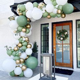 Other Event Party Supplies QIFU Green White Gold Balloon Garland Arch Kit Safari Jungle Birthday Decor Kids Wedding Ballon Baby Shower 230904