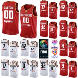 Print Basketball Germany 5 Niels Giffey Jersey 7 Johannes Voigtmann 0 Isaac Bonga 13 MORITZ WAGNER 9 Franz Wagner 17 Dennis Schroder 4 Maodo Lo Deutschland World Cup