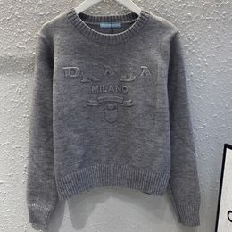 Mulheres suéteres 2023 luxo em torno do pescoço camisola confortável pulôver letras designer topo outono inverno hoodies roupas pinkwing cxd230946