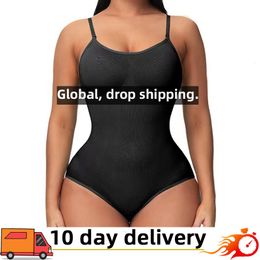Waist Tummy Shaper Women's waistband bodysuit seamless body shaping sling women's belly pleat buttock lifting bodysuit elastic body-fitti 230901