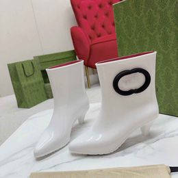 Luxury Designer Boots Women Ankle Booties G Winter Rubber Boot Martin Platform Letter fghnvbn