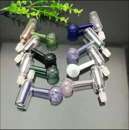 Glass Smoking Pipe Water bongs Color football filter glass boiler pipe accessories 10mm LL