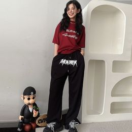 Women s Pants s Less two expenses Harajuku casual loose fitting punk rock pants Y2K street clothing fashionable fashion jumpsuit 230901
