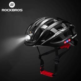 Cycling Helmets ROCKBROS Light Cycling Helmet Bike Ultralight Helmet Electric Bicycle Helmet Mountain Road Bicycle MTB Helmet Bike Helmet Light 230904