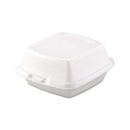 Disposable Take Out Containers Hinged Lid 6 x 578 3 White 500Carton DCC60HT1 230901
