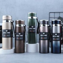 Thermoses High Quality Large Capacity Cup 1000ml 316 Stainless Steel Travel Thermos Thermal Insulation Tumbler Vacuum Flasks Water Bottle x0904